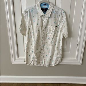 Chubbies White and Blue Casual Button Down Shirts